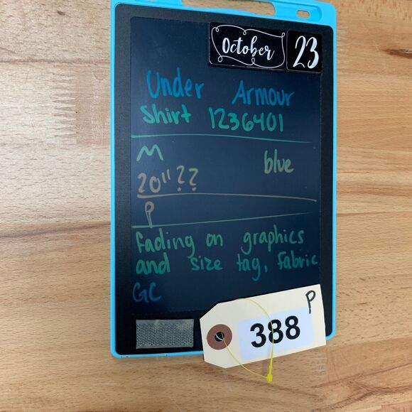 Under Armour T Shirt Mens M Medium Blue Running Reflective Heatgear Loose Fit - Picture 9 of 10